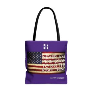 The American Spirit Tote Never Ask Purple