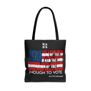 The American Spirit Tote Brave Enough Black
