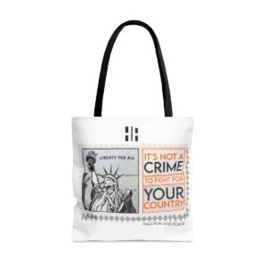 The American Spirit Tote Not a Crime White