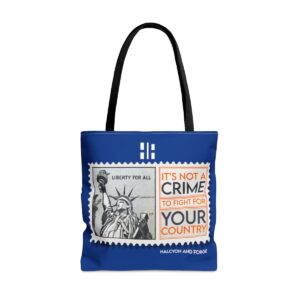 The American Spirit Tote Not a Crime Blue