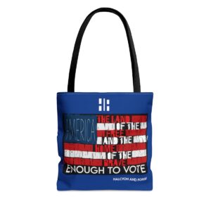 The American Spirit Tote Brave Enough Blue