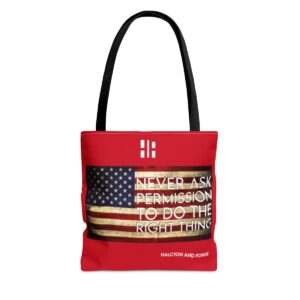 The American Spirit Tote Never Ask Red