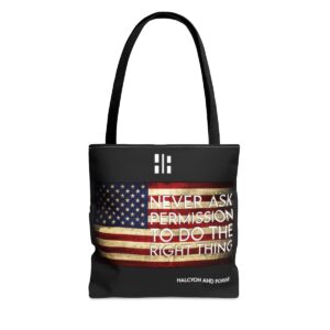 The American Spirit Tote Never Ask Black